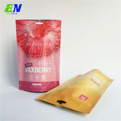 Eco-friendly aluminum foil stand up pouch digital printing food grade plastic bag with zipper