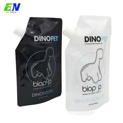 Factory price liquid packaging 100% compostable bags soup pouch with corner nozzle