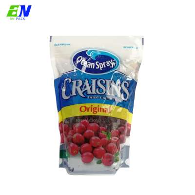 Eco friendly milky white PE food packaging stand up pouches plastic ziplock bags for nut